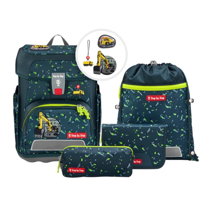 Step by Step Cloud Schulranzenset Bagger Rocco